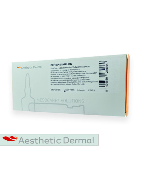 Dermastabilon Lipolitico - 20 Ampullen je 5ml - Fettweg-Lösung zur äußerlichen Anwendung.